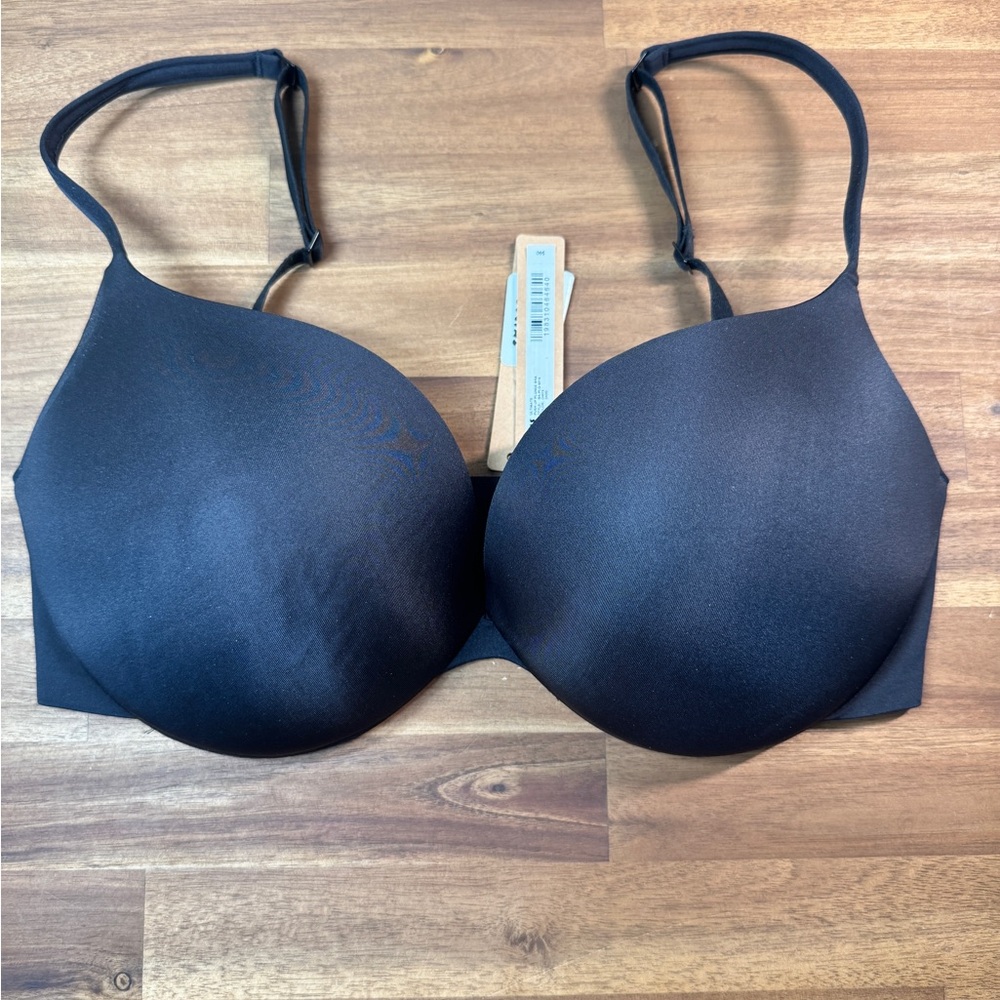 SKIMS Ultimate Push Up Plunge Onyx Black Bra